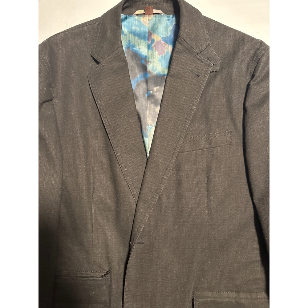 Kroon Men's Suit Jacket‎ Blazer 40R Dark Gray Cotton Polyester Blend